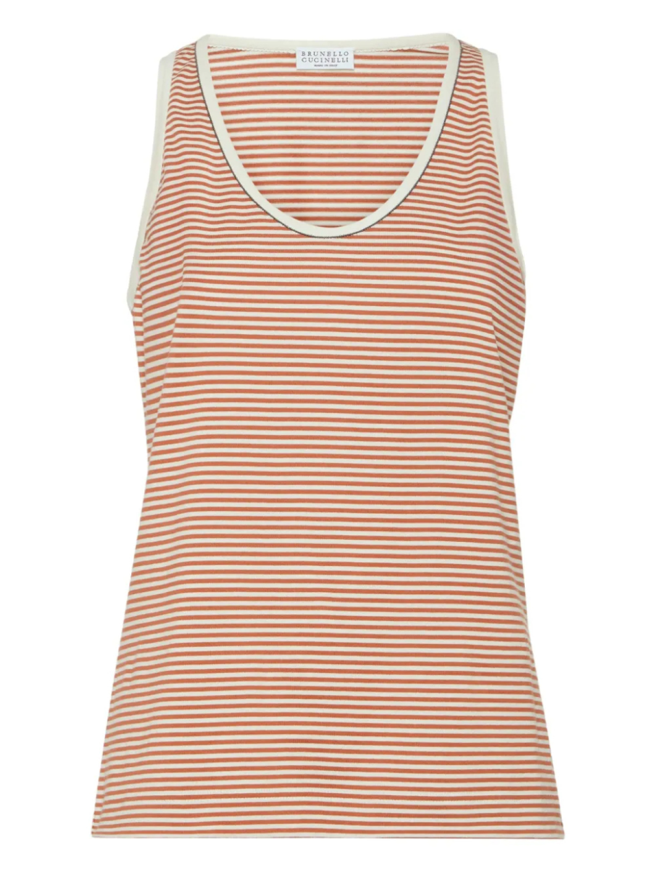 Brunello Cucinelli топ в полоску, оранжевый
Brunello Cucinelli топ в полоску, оранжевый