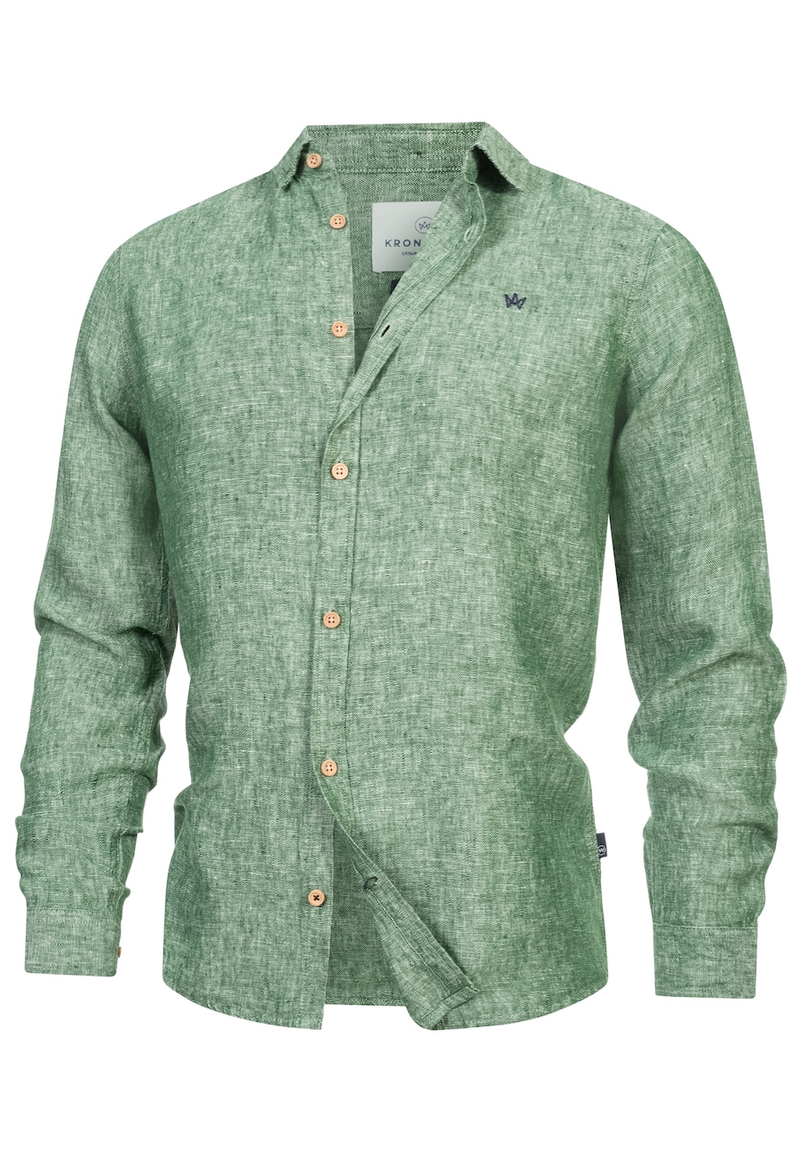 Рубашка на пуговицах классического кроя Kronstadt Ayers, темно-зеленый
Рубашка на пуговицах классического кроя Kronstadt Ayers, темно-зеленый