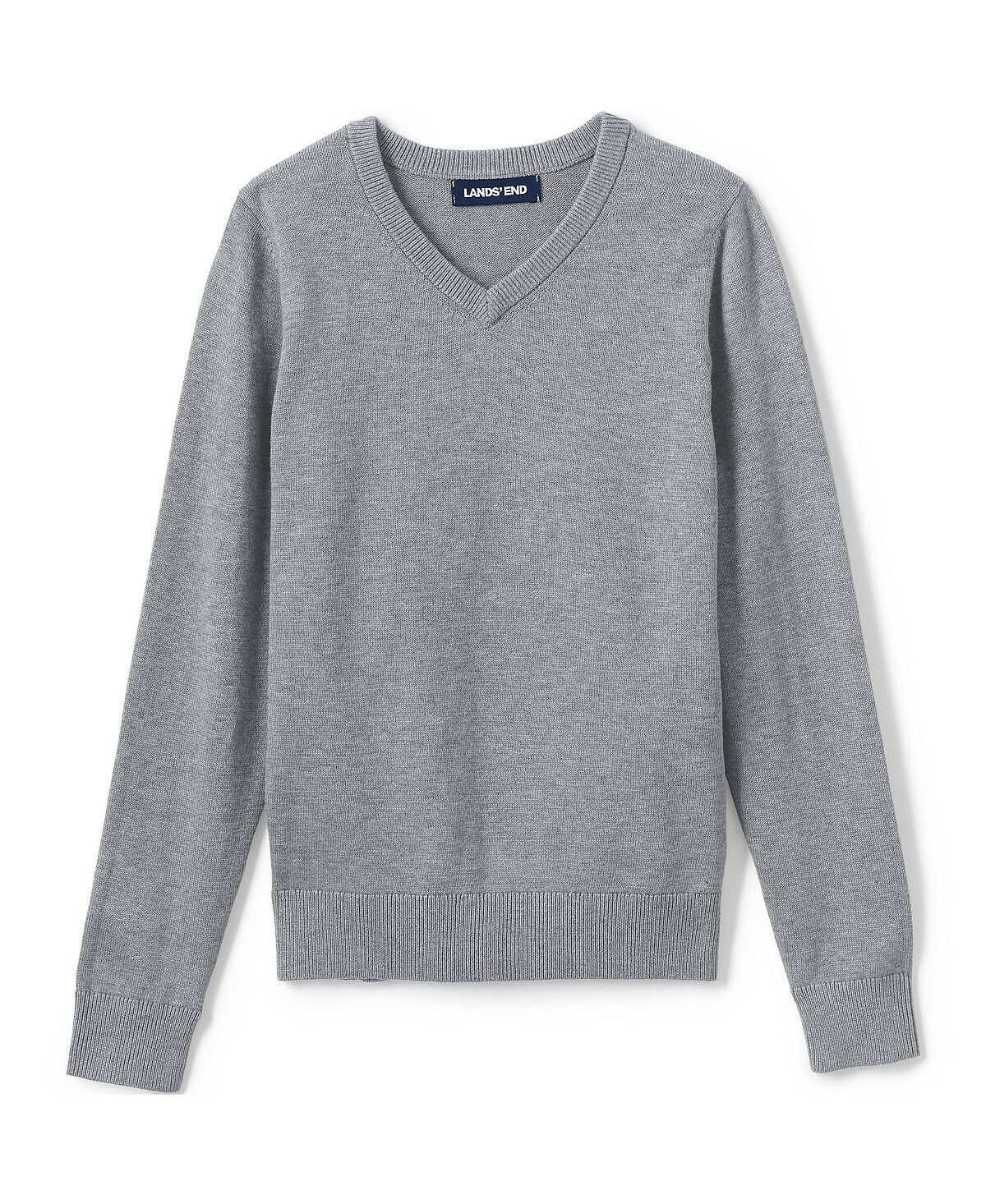 Детская школьная форма, хлопковый модальный свитер с v-образным вырезом для мальчиков Lands' End
Детская школьная форма, хлопковый модальный свитер с v-образным вырезом для мальчиков Lands' End