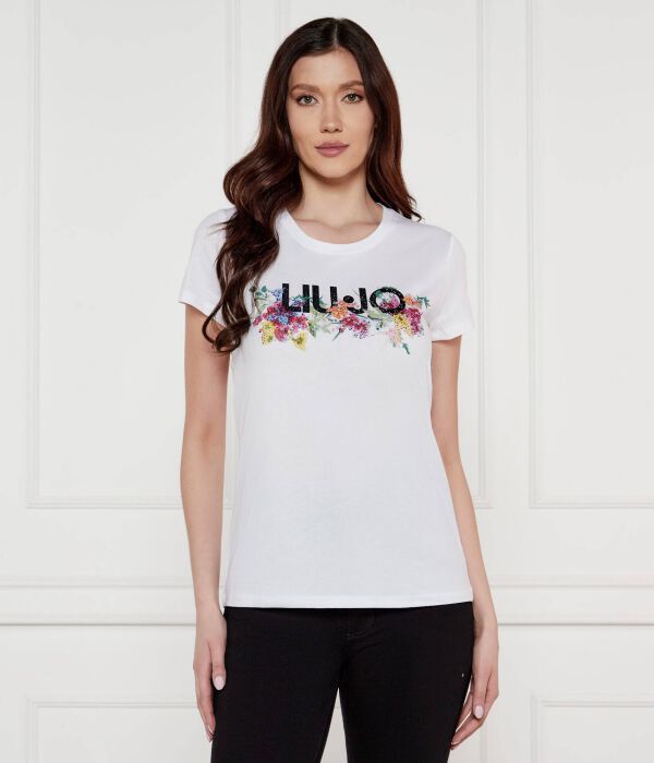 Футболка женская Liu Jo Regular Fit с принтом, белый 
Футболка женская Liu Jo Regular Fit с принтом, белый