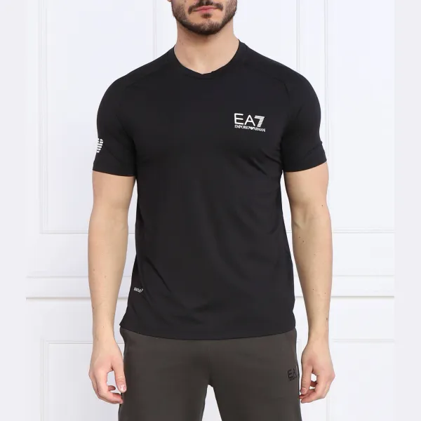 Футболка стандартного кроя Ea7, черный 
Футболка стандартного кроя Ea7, черный