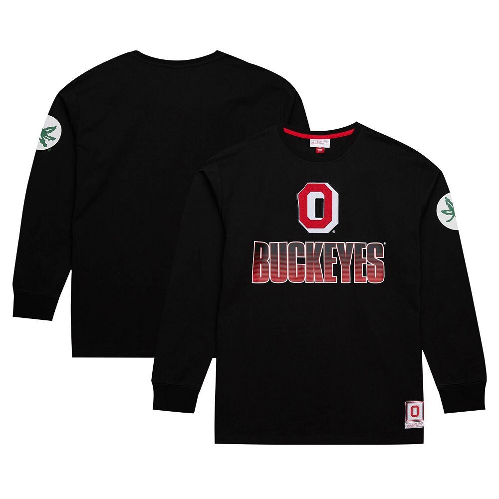 Мужская черная футболка с длинными рукавами Mitchell & Ness Ohio State Buckeyes Throwback, цвет Osu Black
Мужская черная футболка с длинными рукавами Mitchell & Ness Ohio State Buckeyes Throwback, цвет Osu Black