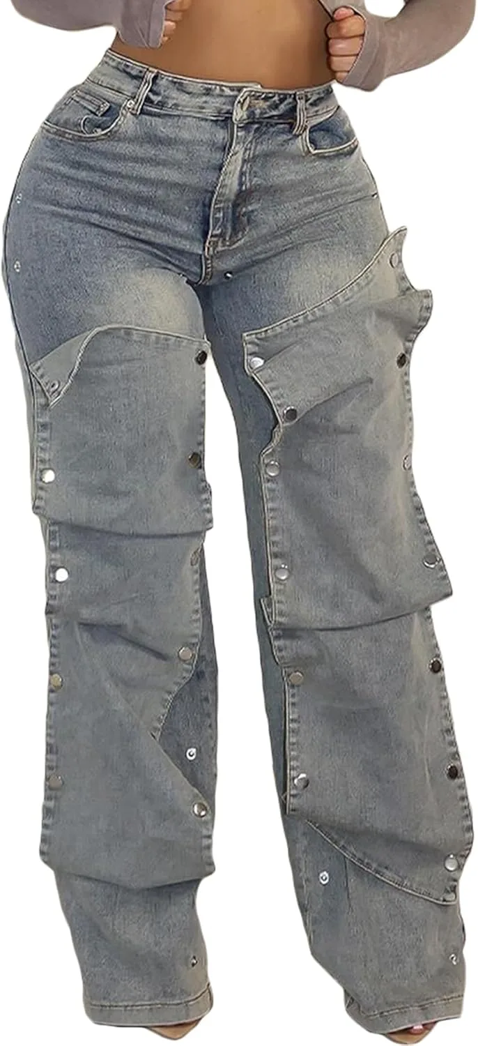 Женские джинсы с высокой талией прямые широкие на пуговицах Lymeral
Женские джинсы с высокой талией прямые широкие на пуговицах Lymeral