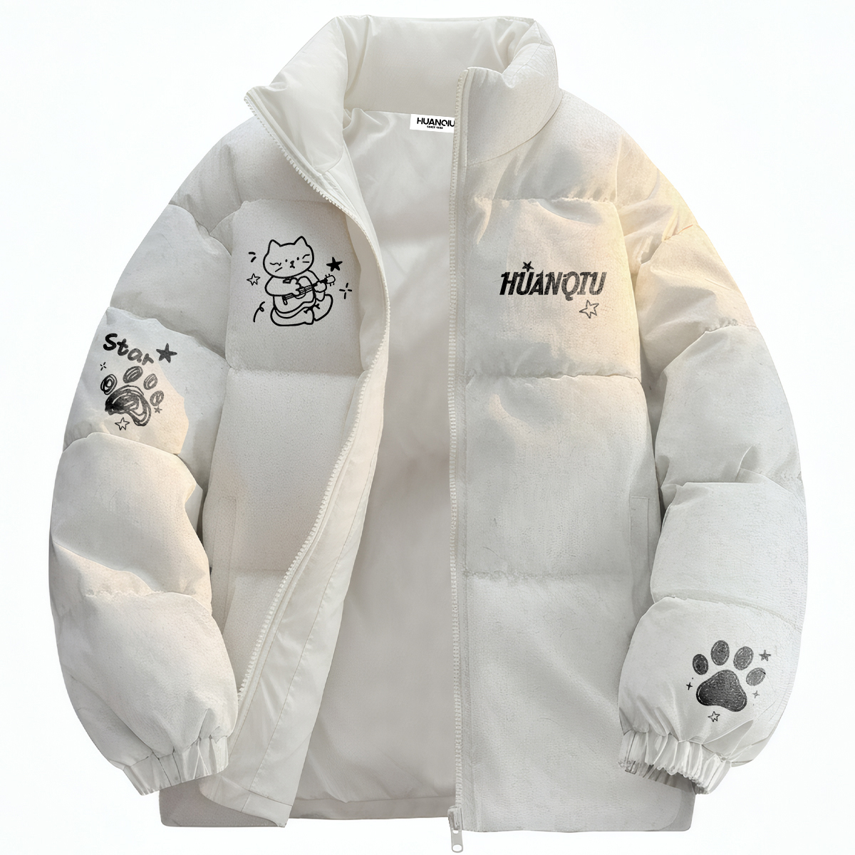 Пуховик Unisex Stand Collar утепленный стеганый HUANQIU, белый heather серый
Пуховик Unisex Stand Collar утепленный стеганый HUANQIU, белый heather серый