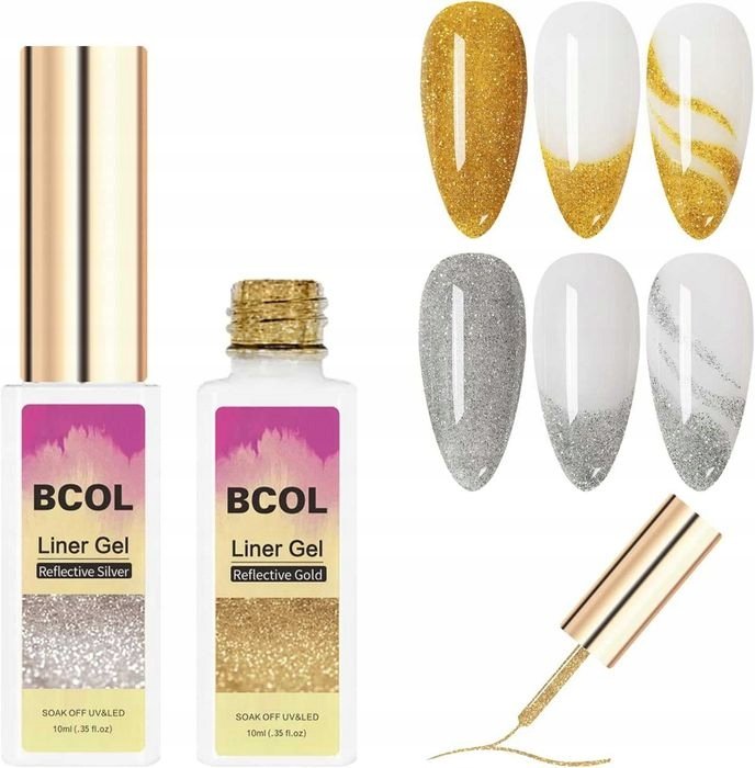 Набор гель-лаков для ногтей, глиттер золото, серебро, блестки Inna marka
Набор гель-лаков для ногтей, глиттер золото, серебро, блестки Inna marka