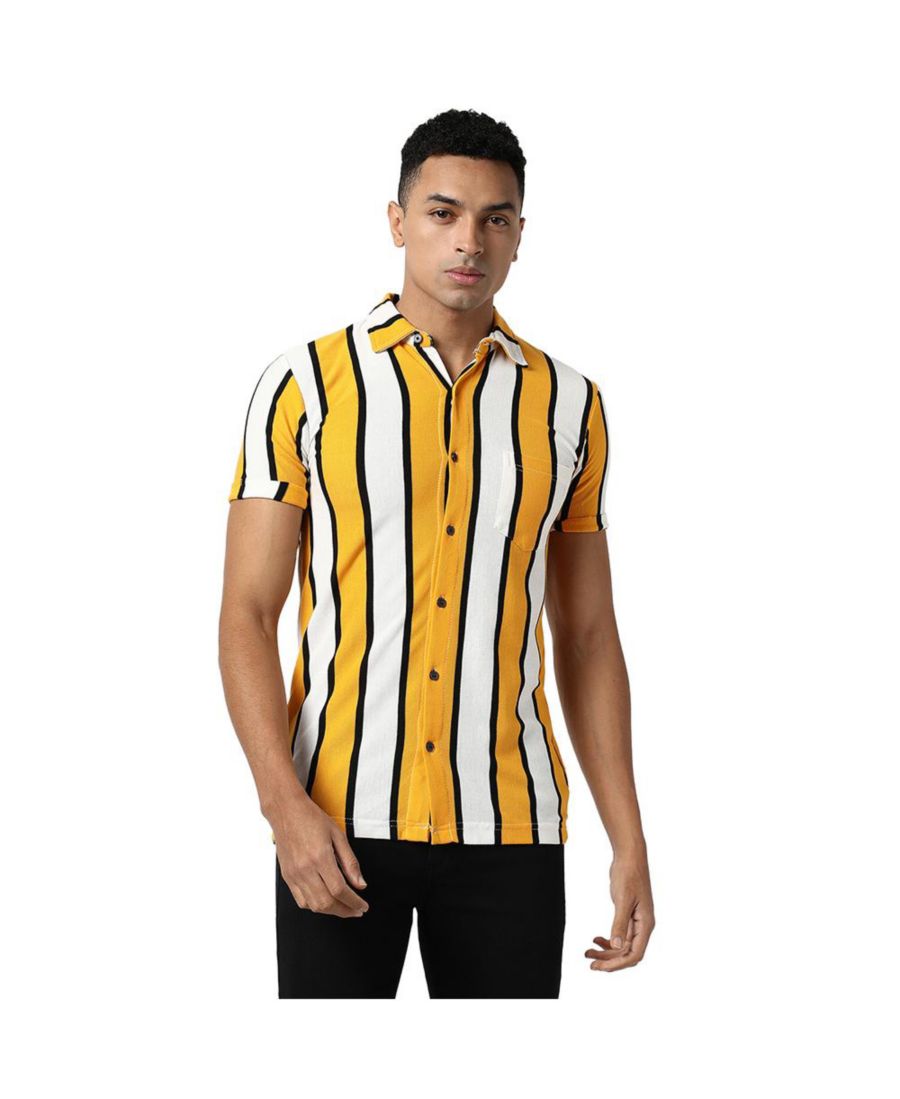 Мужская повседневная рубашка в желтую полоску, стандартного кроя Campus Sutra, Yellow
Мужская повседневная рубашка в желтую полоску, стандартного кроя Campus Sutra, Yellow
