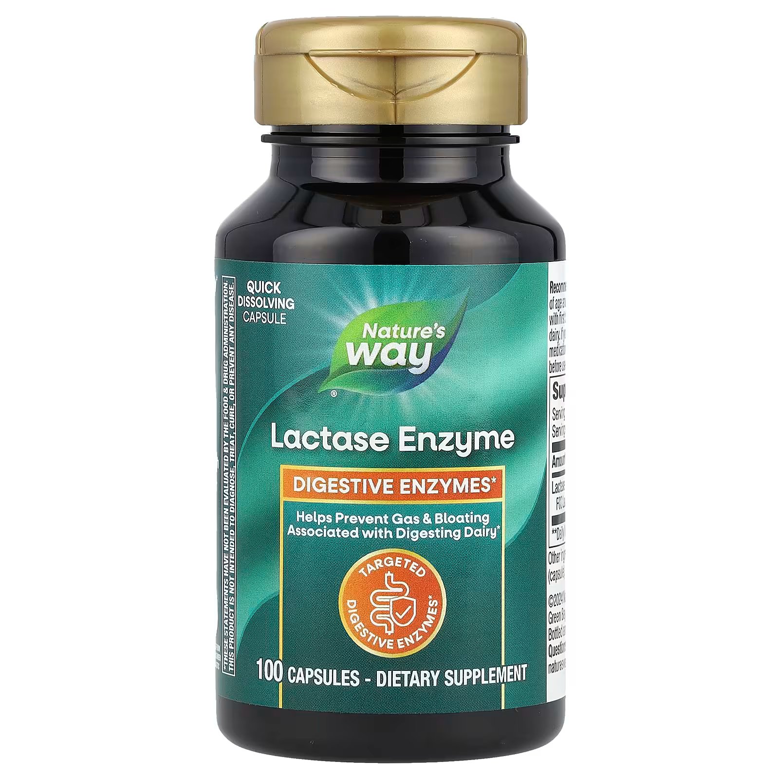 Средство с ферментом лактаза Nature's Way, 690 мг, 100 капсул (230 мг на капсулу)
Средство с ферментом лактаза Nature's Way, 690 мг, 100 капсул (230 мг на капсулу)