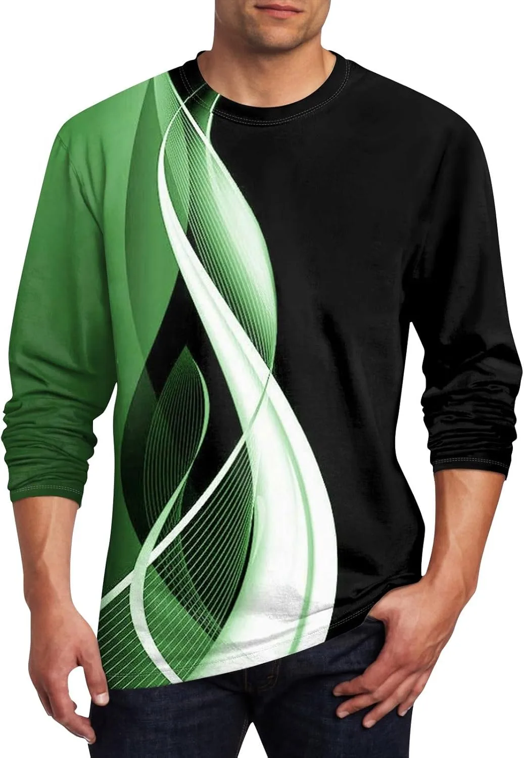 Мужская футболка с длинным рукавом и круглым вырезом, Casual, Stretch Soft, S-4XL
Мужская футболка с длинным рукавом и круглым вырезом, Casual, Stretch Soft, S-4XL