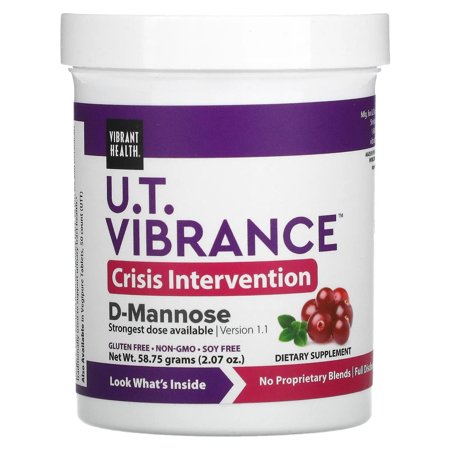 Vibrant Health Мочевыводящие пути Vibrance D-манноза 5000 мг версия 1.1 2,28 унц. (64,55 г)
Vibrant Health Мочевыводящие пути Vibrance D-манноза 5000 мг версия 1.1 2,28 унц. (64,55 г)