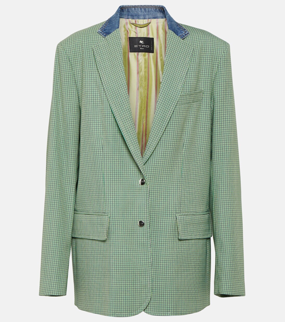 Блейзер с узором «гусиные лапки» Etro, зеленый
Блейзер с узором «гусиные лапки» Etro, зеленый