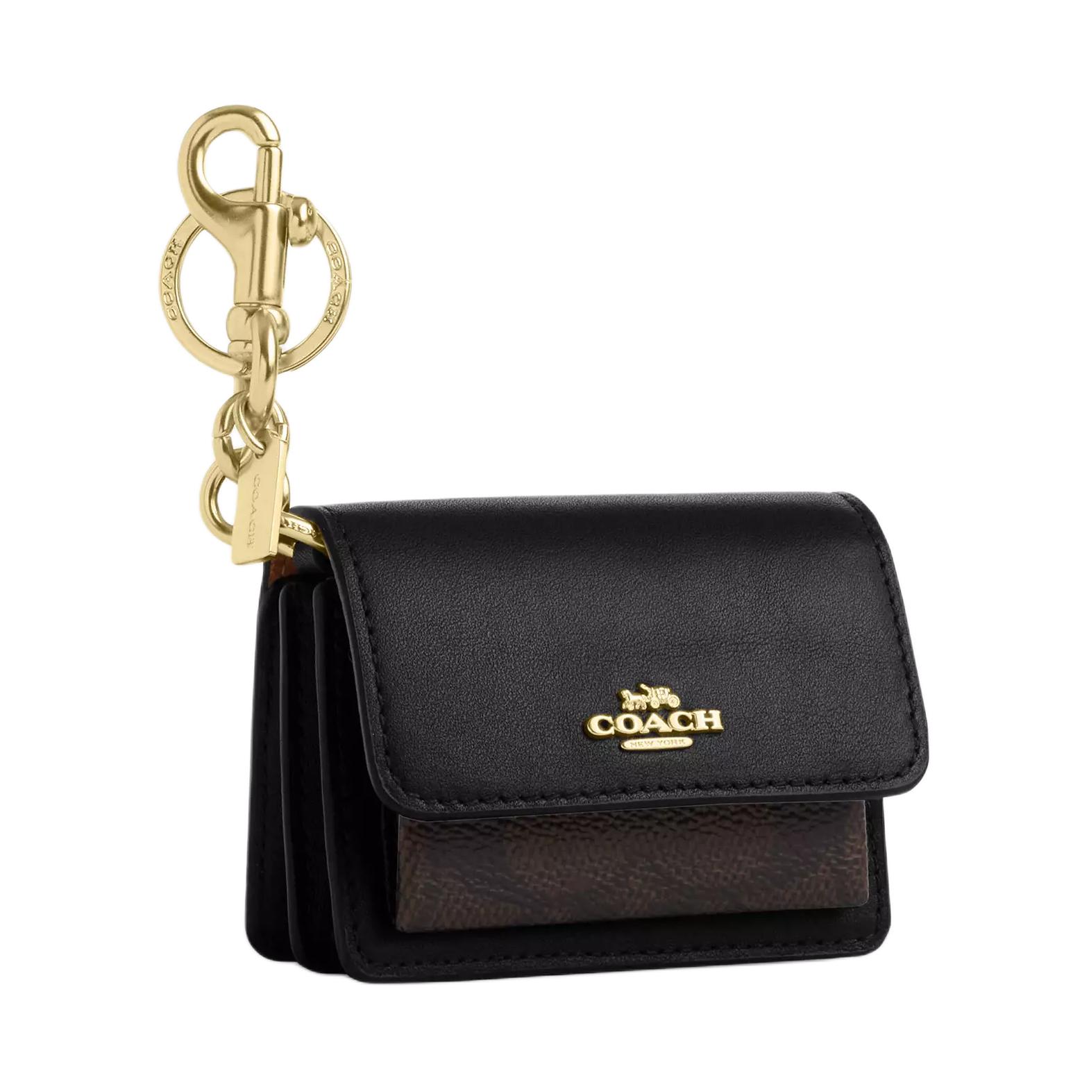 COACH Кожаный кошелек мини женский черный, Black
COACH Кожаный кошелек мини женский черный, Black