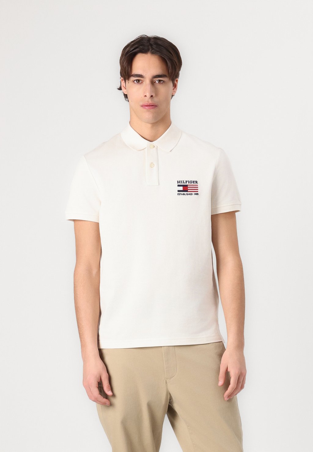 Рубашка поло FLAG Tommy Hilfiger, кремовый 
Рубашка поло FLAG Tommy Hilfiger, кремовый