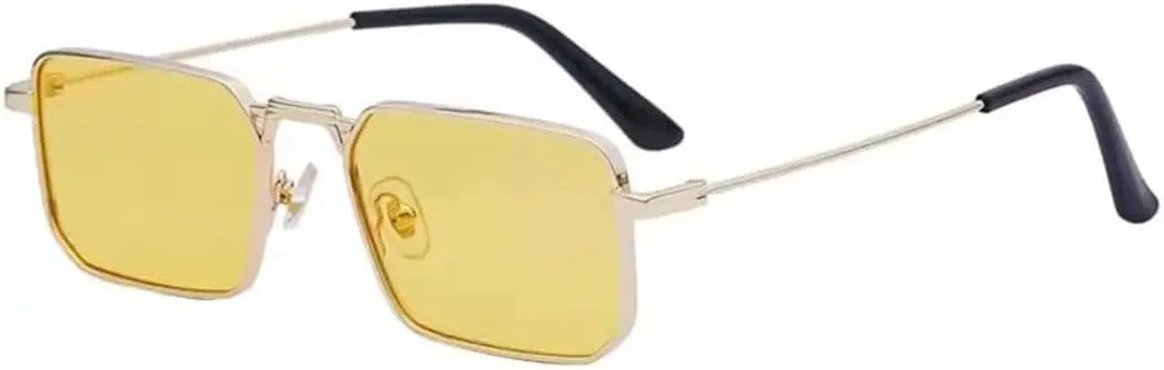 Маленькие прямоугольные солнцезащитные очки для женщин в винтажной металлической оправе, для мужчин, роскошные женские очки в стиле панк VFDHN, Gold-yellow
Маленькие прямоугольные солнцезащитные очки для женщин в винтажной металлической оправе, для мужчин, роскошные женские очки в стиле панк VFDHN, Gold-yellow