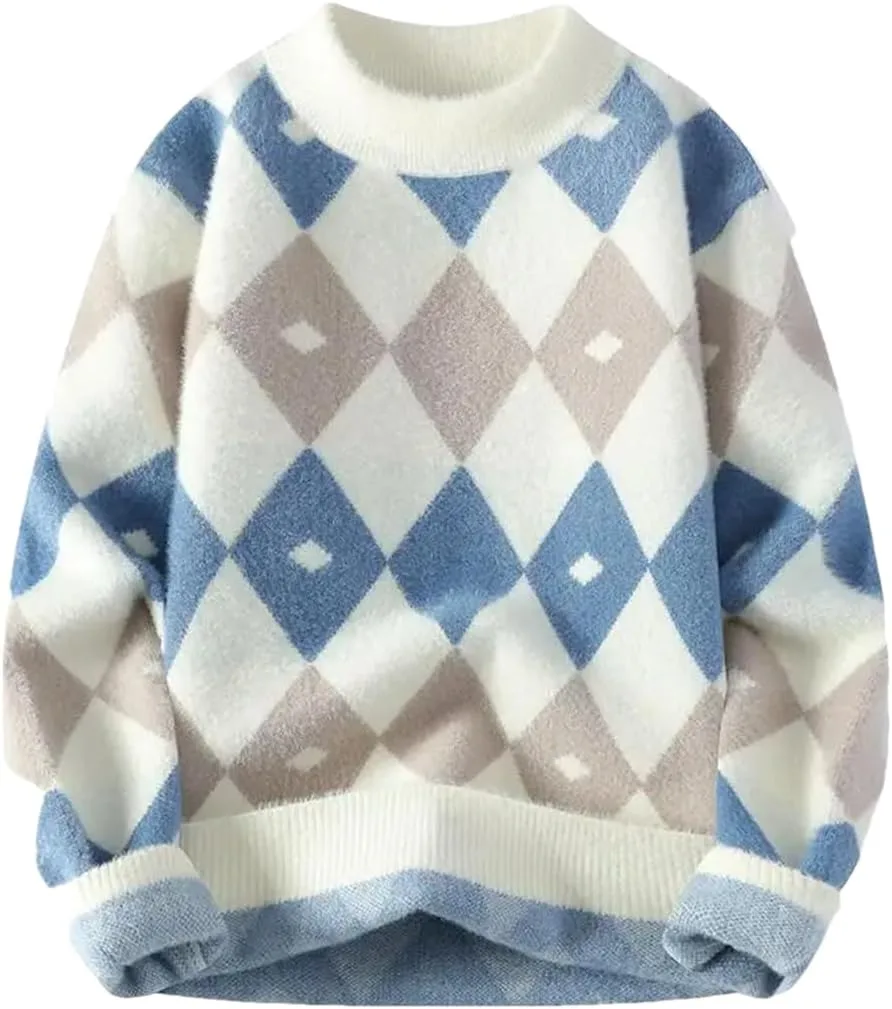 Мужской свитер с круглым вырезом и аппликацией
Мужской свитер с круглым вырезом и аппликацией