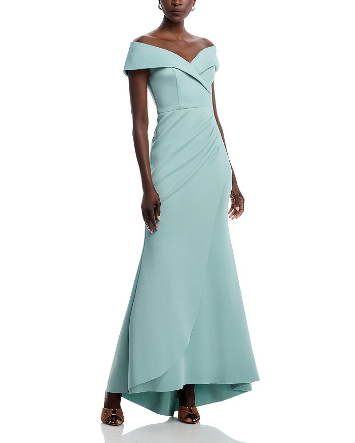 Платье с открытыми плечами в стиле скуба - эксклюзив AQUA, зеленый
Платье с открытыми плечами в стиле скуба - эксклюзив AQUA, зеленый