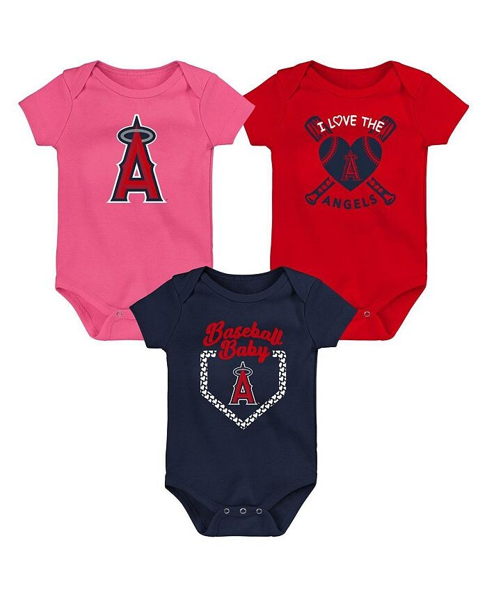 Комплект боди красного, темно-синего и розового цвета Los Angeles Angels Baseball Baby для мальчиков и девочек, комплект из 3 предметов Outerstuff, мультиколор
Комплект боди красного, темно-синего и розового цвета Los Angeles Angels Baseball Baby для мальчиков и девочек, комплект из 3 предметов Outerstuff, мультиколор