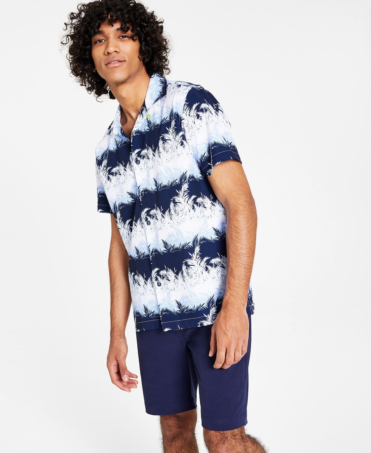 Мужская рубашка slim-fit performance stretch в полоску с принтом листьев и короткими рукавами на пуговицах Society of Threads, мульти
Мужская рубашка slim-fit performance stretch в полоску с принтом листьев и короткими рукавами на пуговицах Society of Threads, мульти