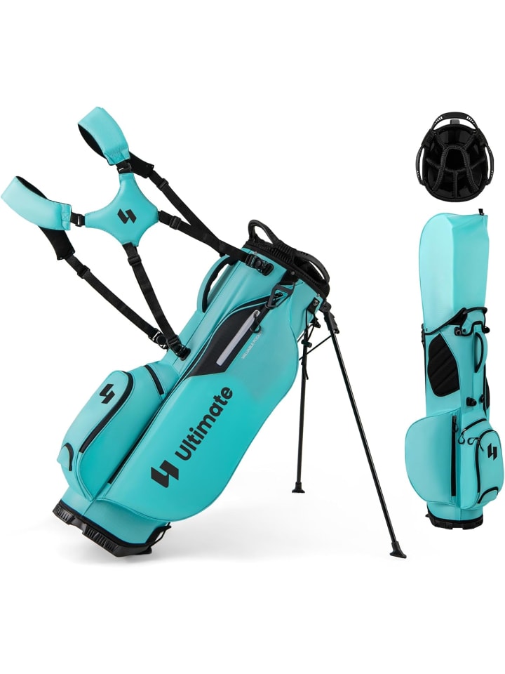 COSTWAY Сумка для гольфа на подставке с 8 отделениями и дождевым чехлом, бирюзового цвета
COSTWAY Сумка для гольфа на подставке с 8 отделениями и дождевым чехлом, бирюзового цвета