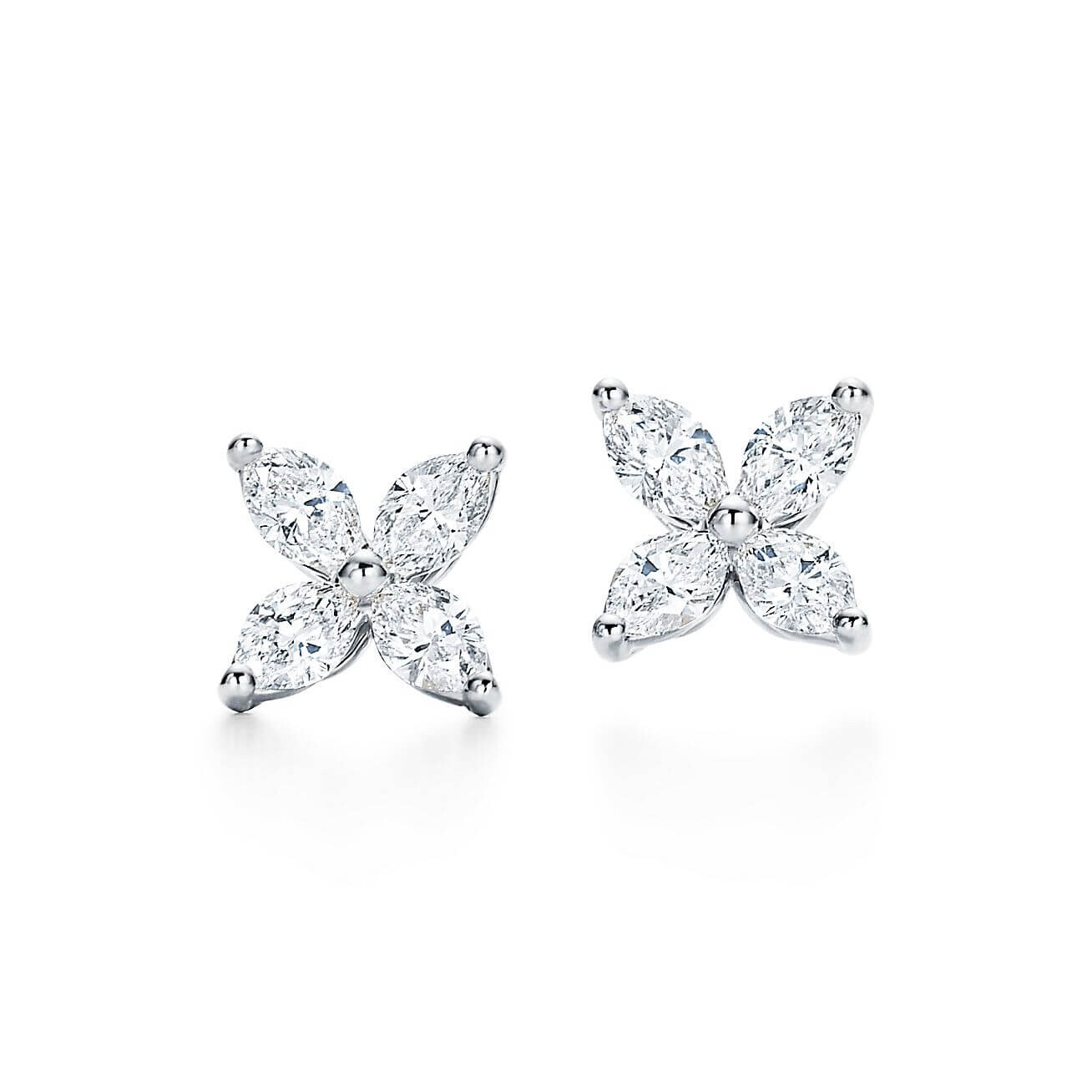 Серьги Tiffany & Co Victoria, платина/бриллианты 
Серьги Tiffany & Co Victoria, платина/бриллианты