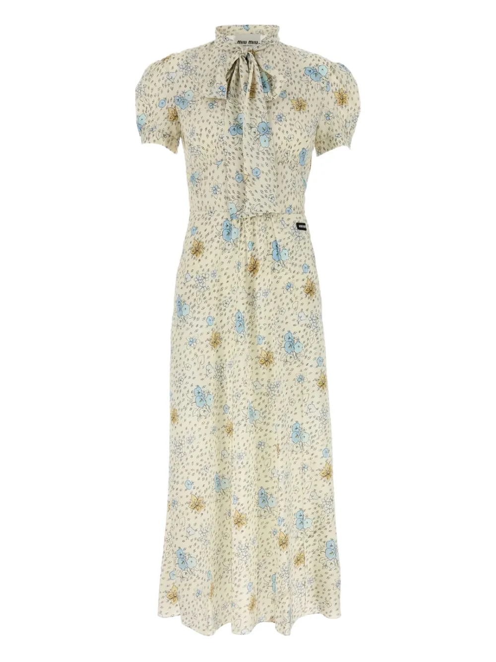 Платье миди с объемными рукавами и цветочным принтом MIU MIU, нейтральный
Платье миди с объемными рукавами и цветочным принтом MIU MIU, нейтральный