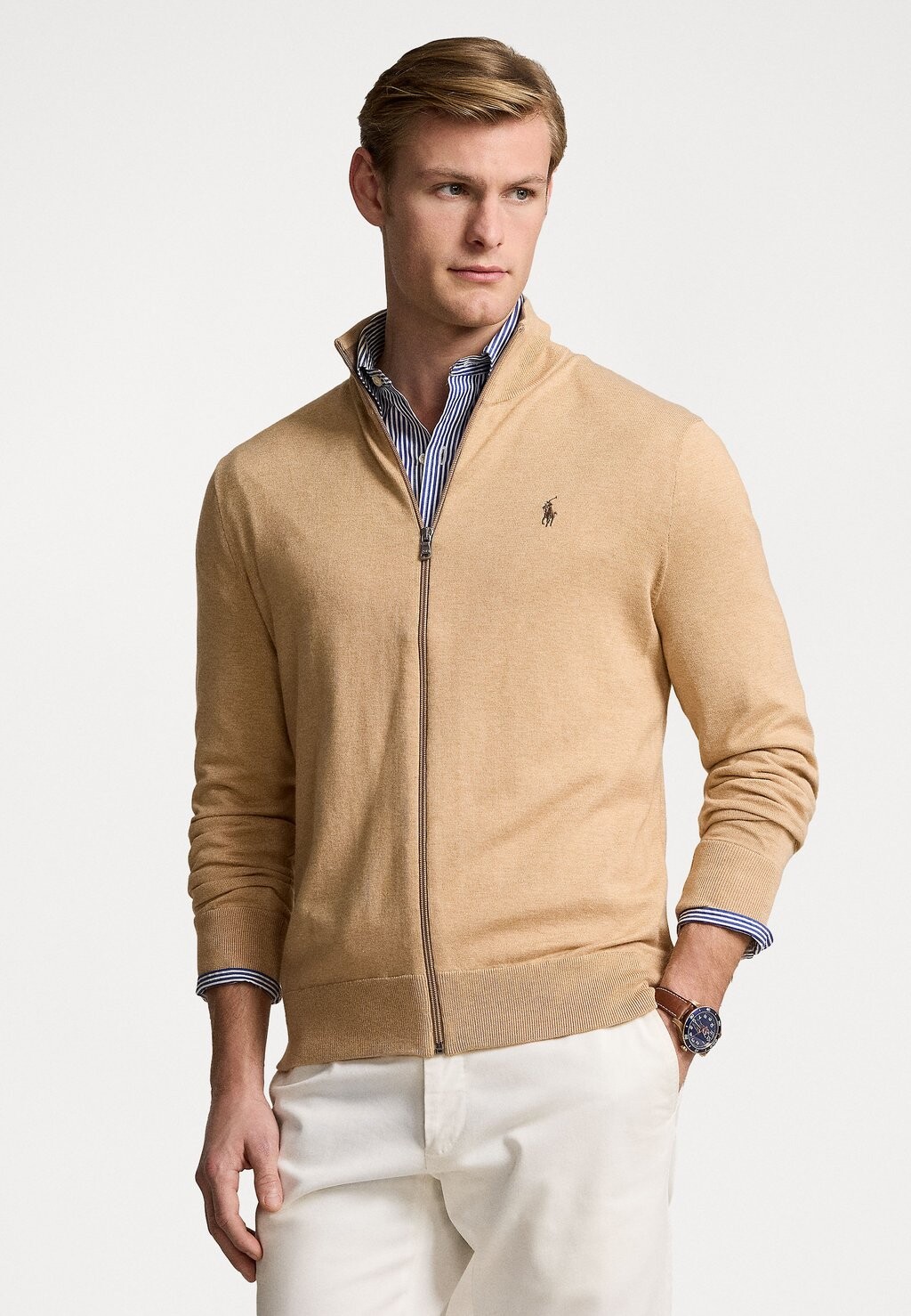 Кардиган LONG SLEEVE FULL ZIP Polo Ralph Lauren, цвет camel melange/brown heather
Кардиган LONG SLEEVE FULL ZIP Polo Ralph Lauren, цвет camel melange/brown heather