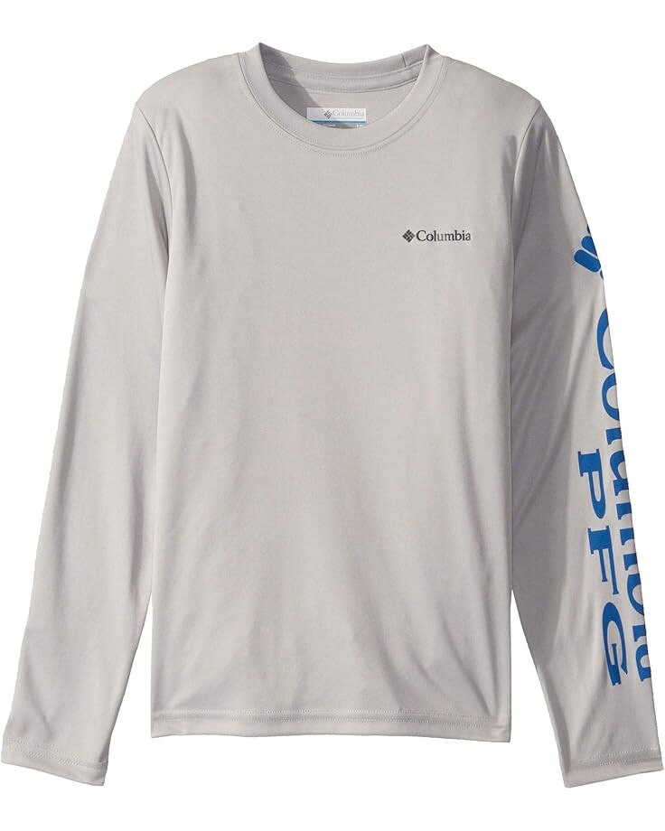 Футболка Columbia Kids Terminal Tackle L/S Tee, цвет Cool Grey/Vivid Blue 
Футболка Columbia Kids Terminal Tackle L/S Tee, цвет Cool Grey/Vivid Blue
