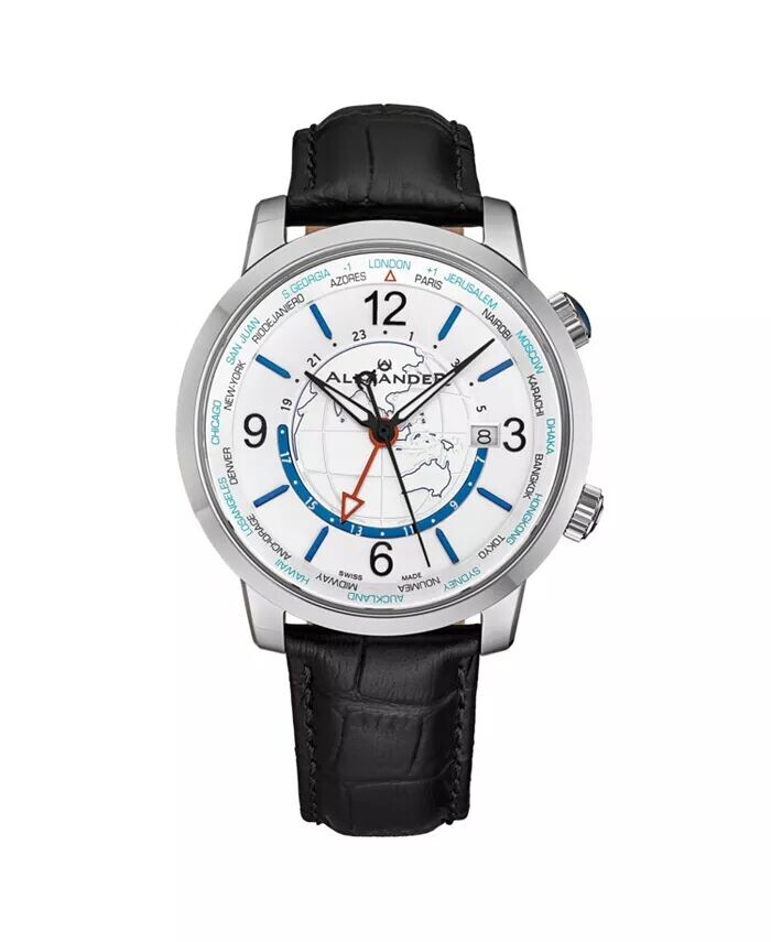 Мужские часы Journeyman 2, черная кожа, серебристый циферблат, круглые часы 40 мм Alexander
Мужские часы Journeyman 2, черная кожа, серебристый циферблат, круглые часы 40 мм Alexander