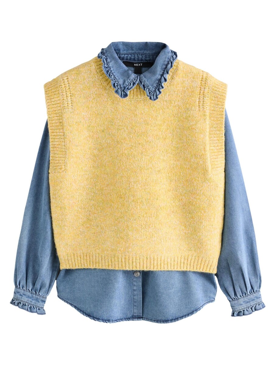 Свитер Next 2 in 1, цвет Blue denim/Dark yellow 
Свитер Next 2 in 1, цвет Blue denim/Dark yellow