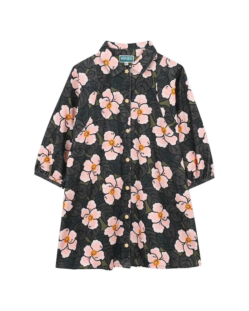Детское платье-рубашка с принтом Kenzo Kids, мультиколор
Детское платье-рубашка с принтом Kenzo Kids, мультиколор
