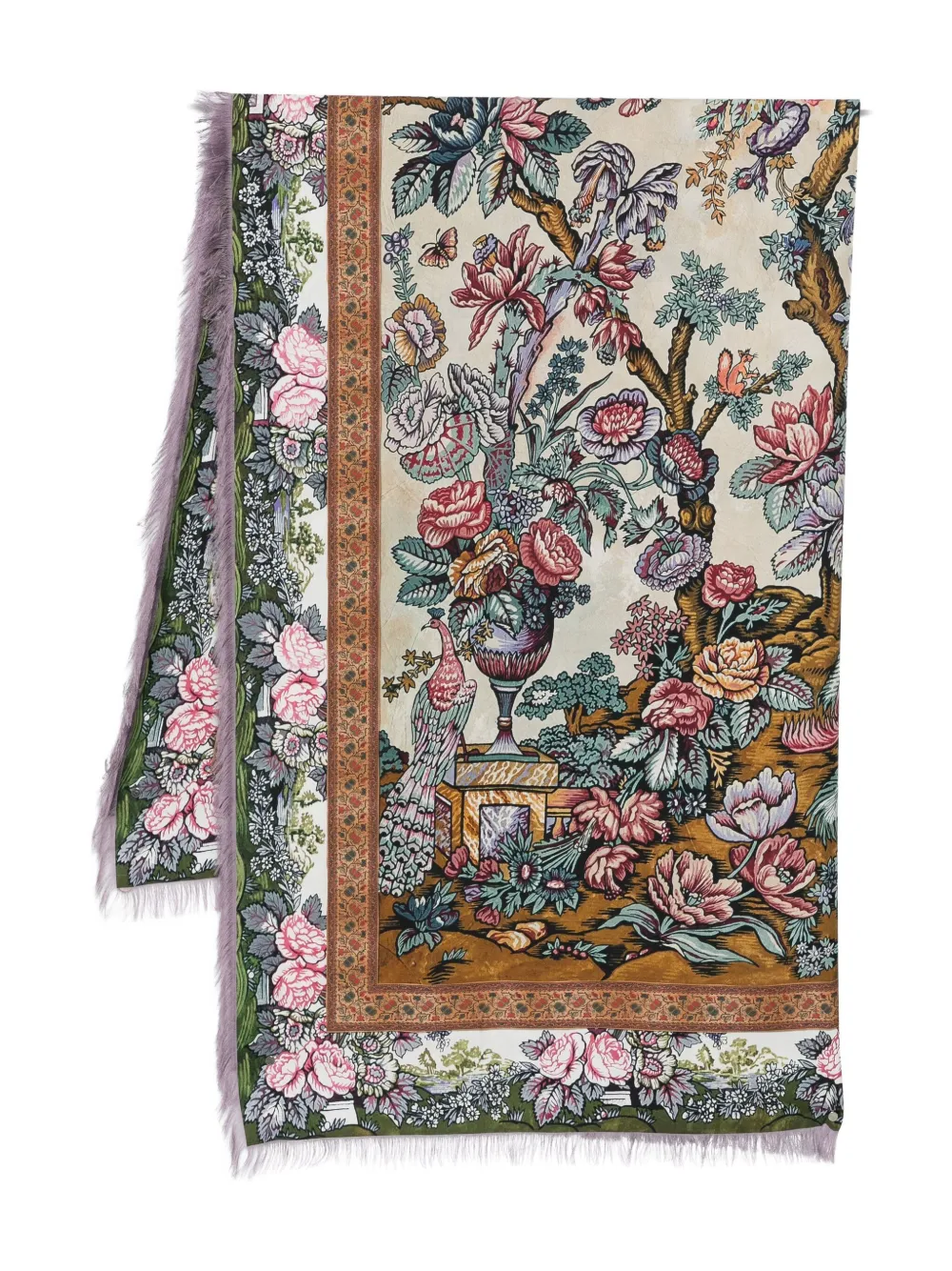 Шарф с цветочным принтом и бахромой Pierre-Louis Mascia, бежевый
Шарф с цветочным принтом и бахромой Pierre-Louis Mascia, бежевый