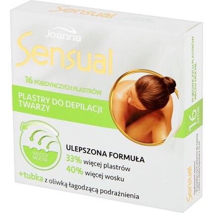 Joanna - Патчи для депиляции Sensual на лице крепкие 16шт + успокаивающая олива
Joanna - Патчи для депиляции Sensual на лице крепкие 16шт + успокаивающая олива