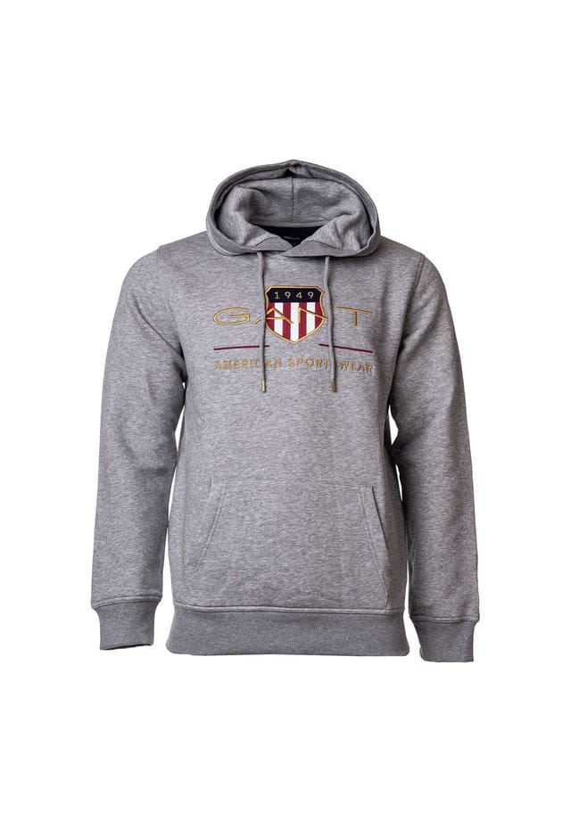 Толстовка с капюшоном - архивный логотип щита на толстовке Gant, серый
Толстовка с капюшоном - архивный логотип щита на толстовке Gant, серый