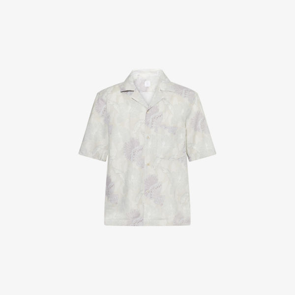 Рубашка Eleventy с цветочным принтом из льна и хлопка, серый
Рубашка Eleventy с цветочным принтом из льна и хлопка, серый