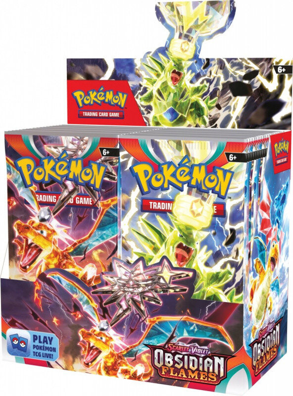 Карты Алого и Фиолетового цветов — Обсидиановое пламя — Коробка с бустерами Pokemon
Карты Алого и Фиолетового цветов — Обсидиановое пламя — Коробка с бустерами Pokemon