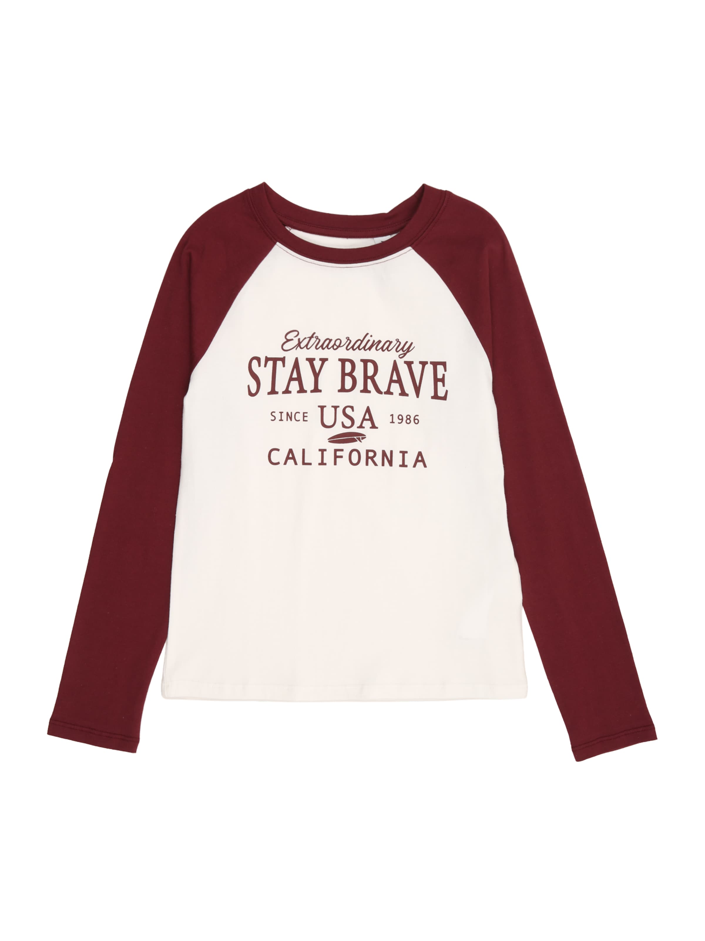 ABOUT YOU Лонгслив 'Gina' в темно-красном, Off White
ABOUT YOU Лонгслив 'Gina' в темно-красном, Off White