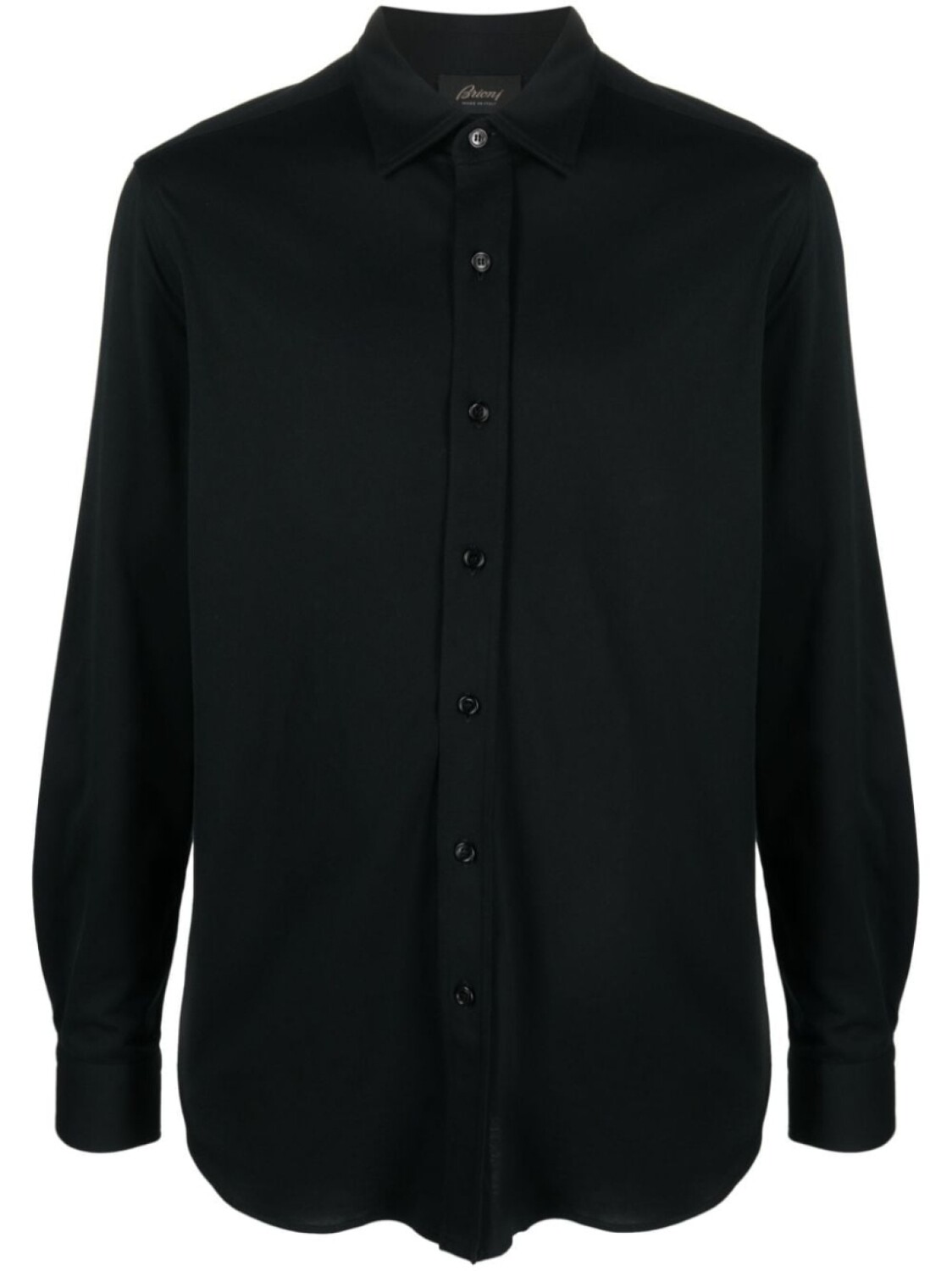 Brioni рубашка с косым воротником, черный
Brioni рубашка с косым воротником, черный