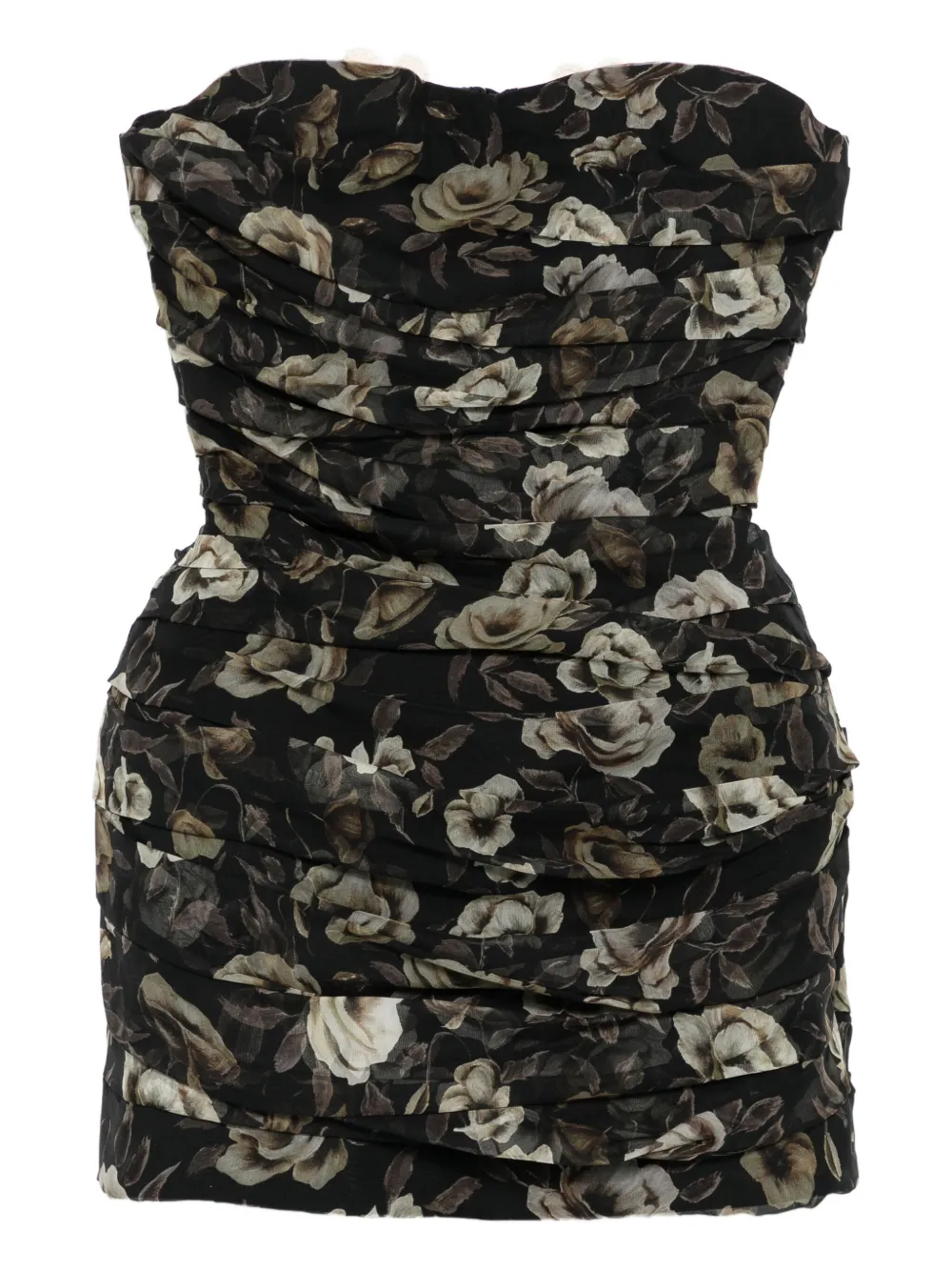 Платье без бретелек с цветочным принтом Magda Butrym, черный
Платье без бретелек с цветочным принтом Magda Butrym, черный