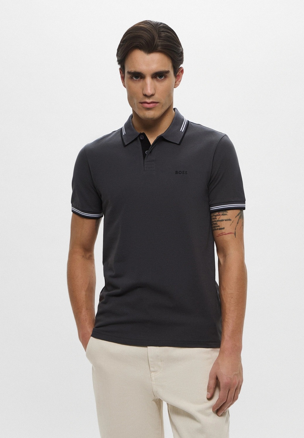 Футболка Boss Slim-Fit In Stretch-Cotton Pique, темно-серый
Футболка Boss Slim-Fit In Stretch-Cotton Pique, темно-серый