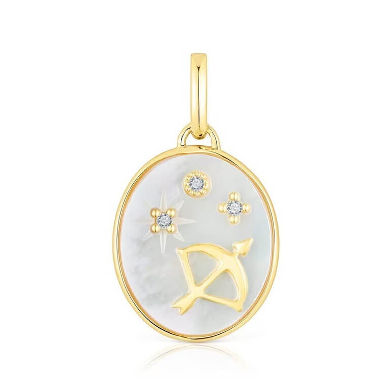 Подвеска Tous Horoscope Sagittarius, серебро позолоченное/перламутр/топазы
Подвеска Tous Horoscope Sagittarius, серебро позолоченное/перламутр/топазы