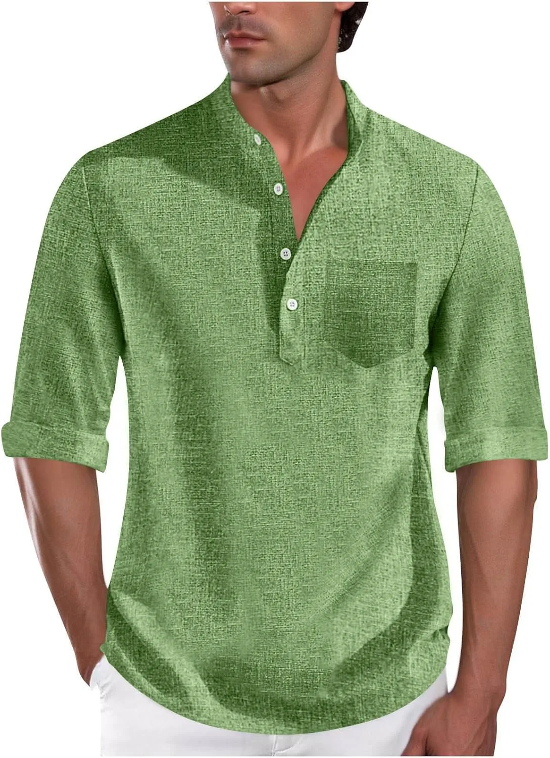 Мужская летняя рубашка с коротким рукавом loose fit henley
Мужская летняя рубашка с коротким рукавом loose fit henley