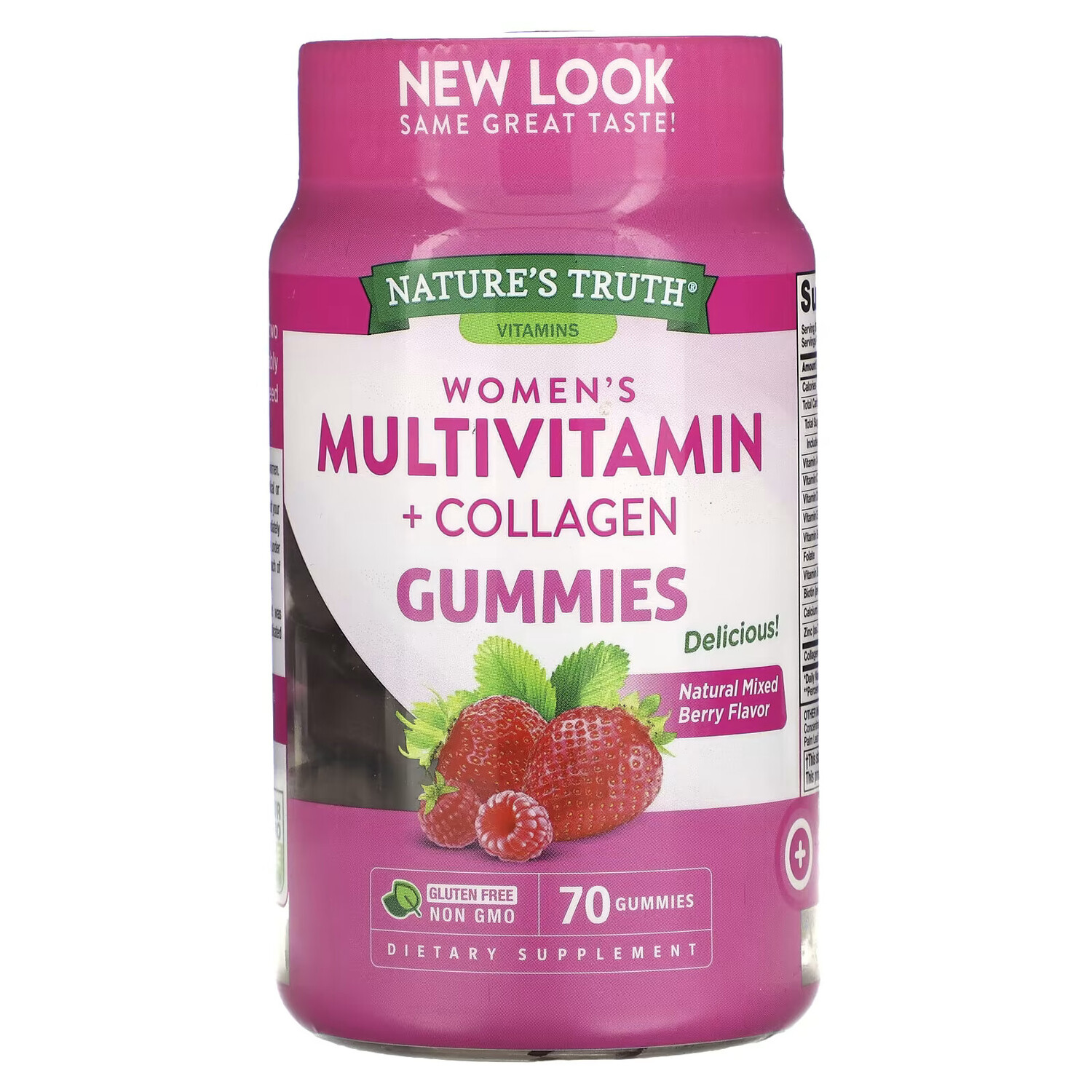 Nature's Truth, Multivitmain + Collagen для женщин, натуральная ягодная смесь, 70 жевательных таблеток
Nature's Truth, Multivitmain + Collagen для женщин, натуральная ягодная смесь, 70 жевательных таблеток