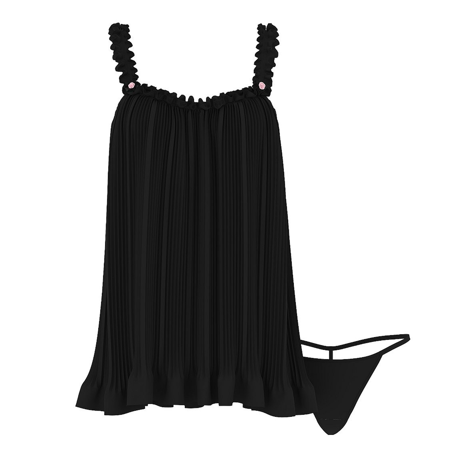 Сорочка Victoria's Secret Dream Angels Pleated Ruffle Babydoll, черный
Сорочка Victoria's Secret Dream Angels Pleated Ruffle Babydoll, черный