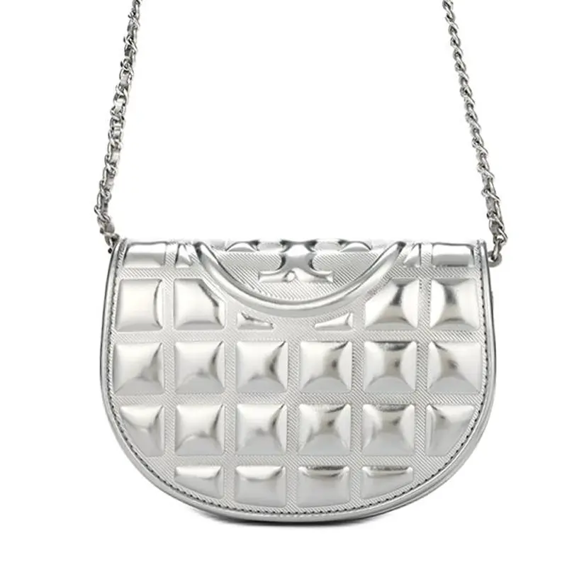 TORY BURCH Кожаная сумка через плечо мини женская серебристая
TORY BURCH Кожаная сумка через плечо мини женская серебристая