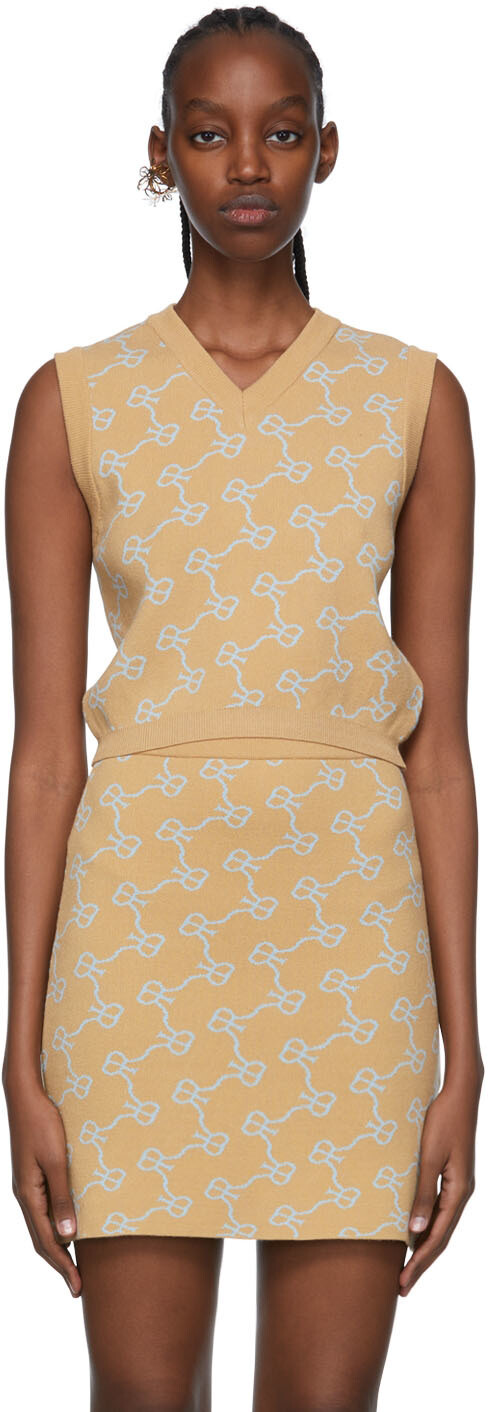 Бежевый жилет из вискозы Rokh
Бежевый жилет из вискозы Rokh