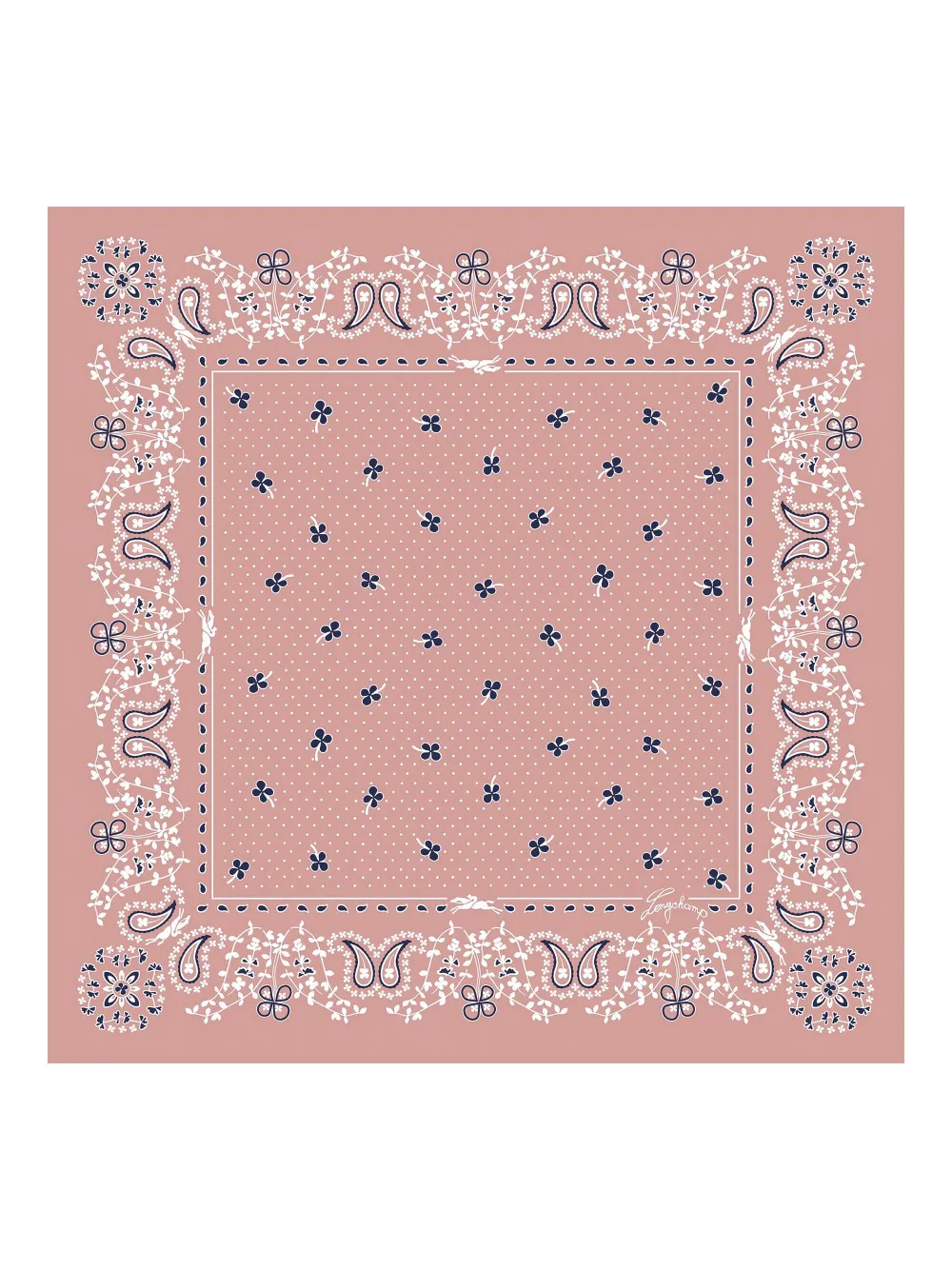 Шарф с принтом пейсли Longchamp, розовый 
Шарф с принтом пейсли Longchamp, розовый