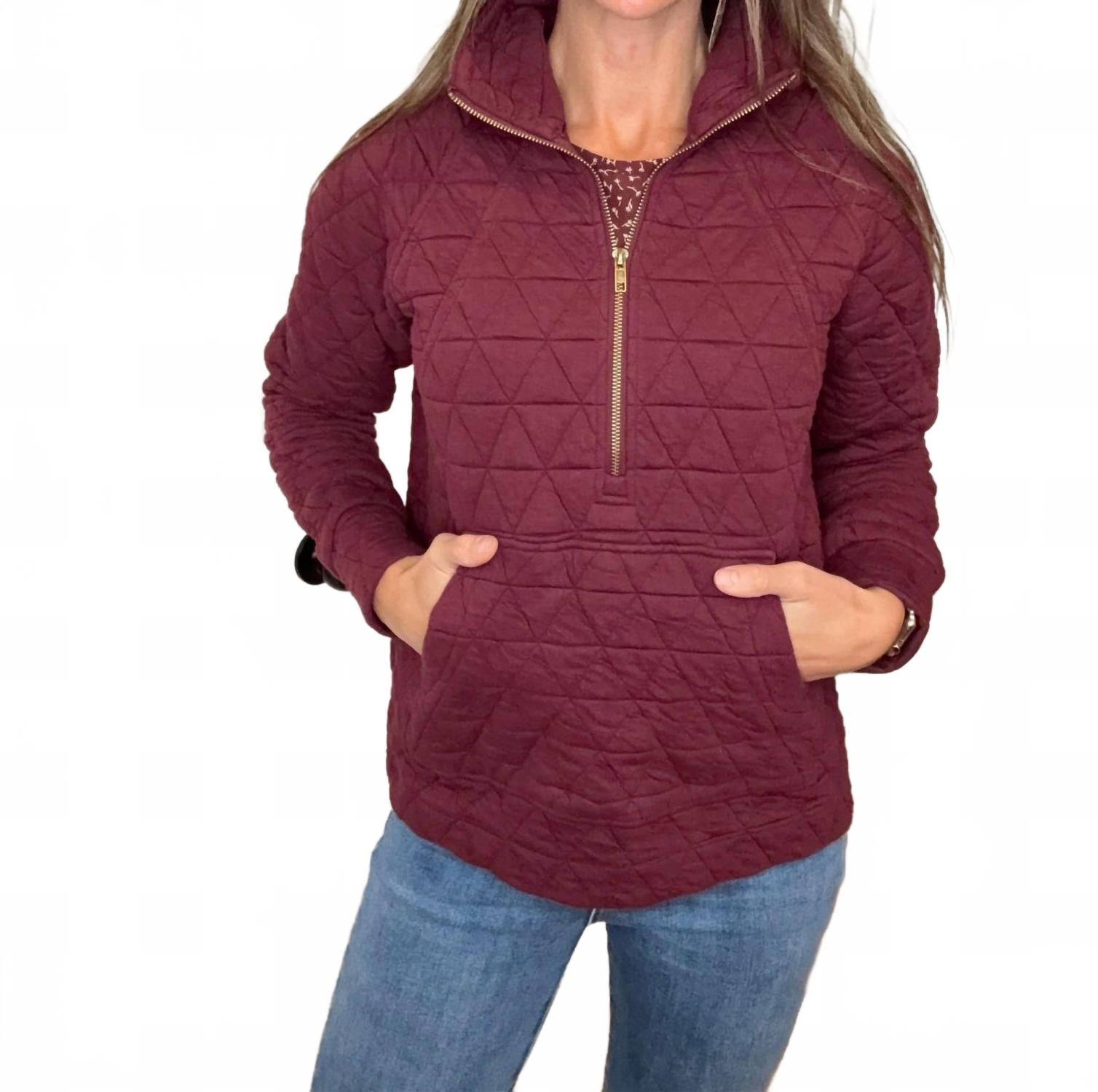 STACCATO Стеганый пуловер Barb с застежкой-молнией до середины груди, бордовый цвет
STACCATO Стеганый пуловер Barb с застежкой-молнией до середины груди, бордовый цвет