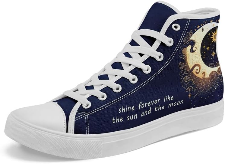 Кеды на высокой подошве Sun Moon Star из холщовой ткани для женщин и мужчин, черные и белые модные туфли, шнуровка, стильные, унисекс, для прогулок и повседневного ношения Awsole
Кеды на высокой подошве Sun Moon Star из холщовой ткани для женщин и мужчин, черные и белые модные туфли, шнуровка, стильные, унисекс, для прогулок и повседневного ношения Awsole