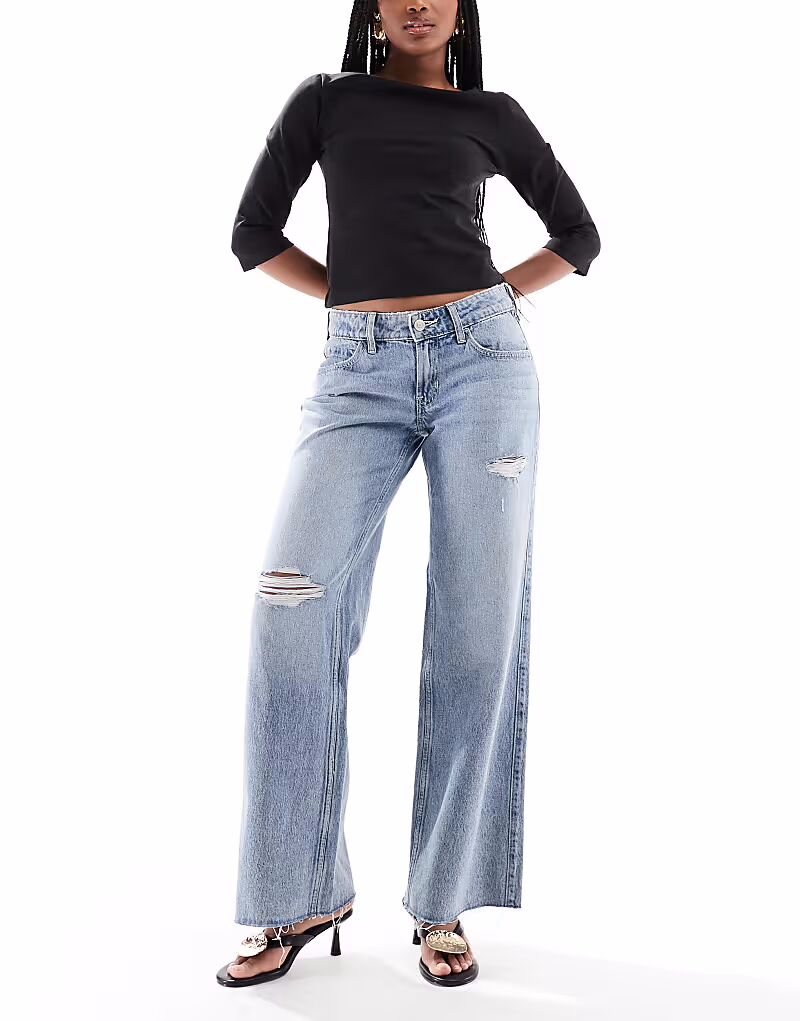 Джинсы Hollister с низкой посадкой и пышными формами, с эффектом мешковатой посадки, серого оттенка
Джинсы Hollister с низкой посадкой и пышными формами, с эффектом мешковатой посадки, серого оттенка