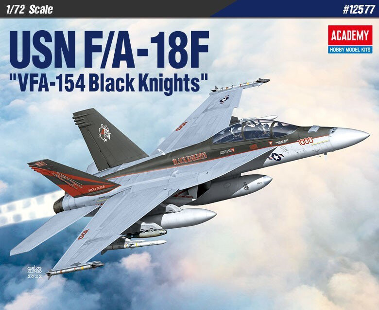 Пластиковая модель USN F/A-18F VFA-154 Black Kinghts Airplane 1/72 Academy
Пластиковая модель USN F/A-18F VFA-154 Black Kinghts Airplane 1/72 Academy