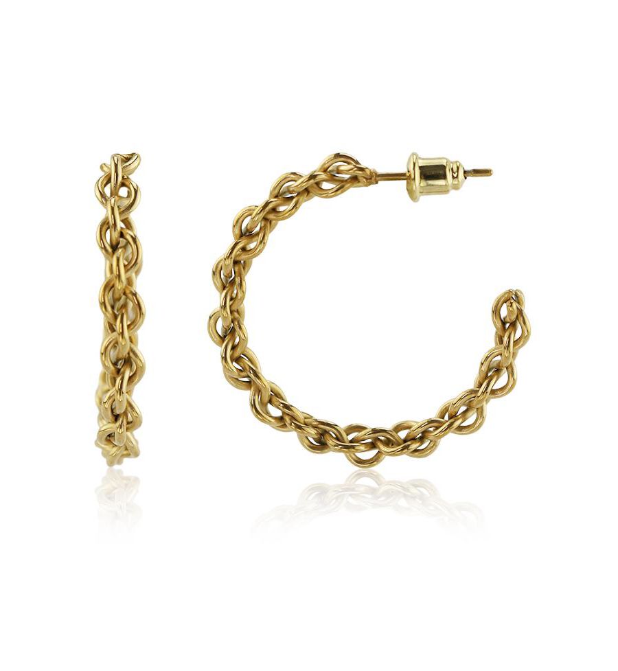 Серьги-кольца из переплетенных цепочек с покрытием из 18-каратного золота Rebl Jewelry, 18k gold
Серьги-кольца из переплетенных цепочек с покрытием из 18-каратного золота Rebl Jewelry, 18k gold
